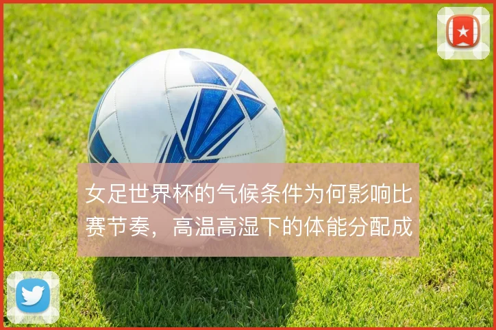 女足世界杯的气候条件为何影响比赛节奏,高温高湿下的体能分配成战术变量